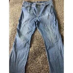 Signature by Levi Strauss Women Blue Pull On Straight Leg Jeans 20S W35 L28